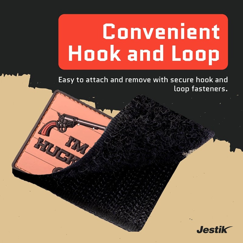 Jestik PVC Patch, Funny Patches, Humorous Tactical Morale Patch with Hook and Loop Fastener, Cute Patches for Backpacks, Military Uniforms, Jeans, Jackets, Vests, Hats & More - I'm Your Huckleberry - Image 4